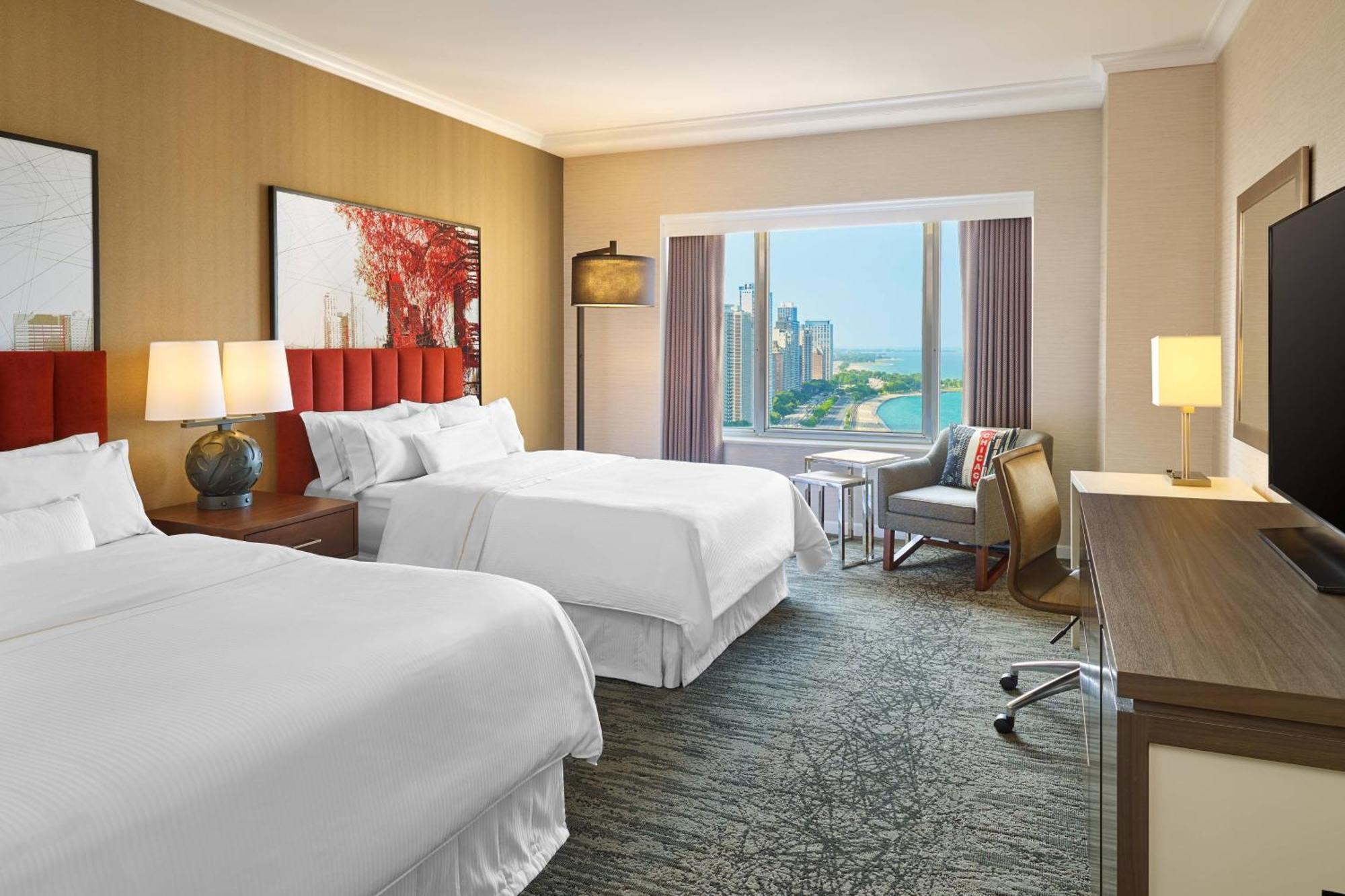 Grand Deluxe Double Room Two Double Beds Partial Lake View